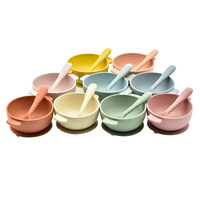 Ensemble de vaisselle pour bébé, nouveau design écologique, sans BPA, assiette pour bébé, bol en silicone avec ventouse et cuillère