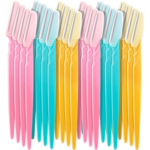 3-Pack Stainless Steel <b>Eyebrow</b> Trimmer Set Beginner <b>Eyebrow</b> <b>Razor</b> with Handle for Personal Use - Product Image 3