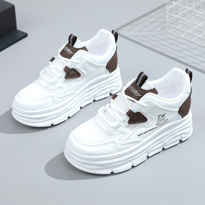 Zapatos de Mujer 2026, Casuales, con Suela Gruesa, Primavera/Verano, de Cuero PU, con Cordones, Impermeables, de Suela Plana - Product Image 4