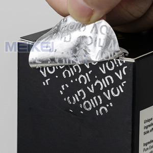 Etichette a prova di manomissione in oro Logo personalizzato vuoto di garanzia impermeabile se rotto adesivi di sicurezza per cosmetici e profumi - Product Image 6