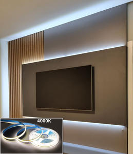 شريط إضاءة ليد COB فائق السطوع أبيض دافئ CRI90 + مرن DC24V داخلي شريط LED 8 غرفة نوم 90 + كفاءة إضاءة - Product Image 1