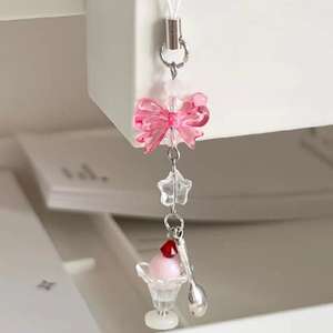 Helado lindo colgante teléfono móvil regalo creativo llavero hecho a mano - Product Image 5