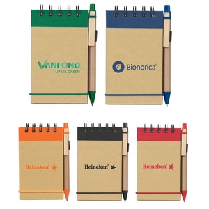 Sinh Thái Thân Thiện Với Văn Phòng Phẩm Kraft Kawaii Mini Giấy Xoắn Ốc Máy Tính Xách Tay Tùy Chỉnh Nhà Sản Xuất, Máy Tính Xách Tay Với Bút Bộ Quà Tặng - Product Image 6