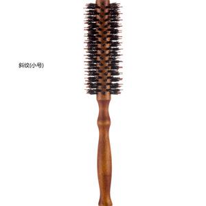 Cepillo redondo de cerdas de jabalí, inclinado y recto, para peinar, rizar y secar el cabello, herramientas de salón - Product Image 4