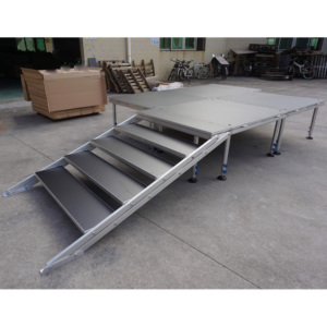 Plataforma de Escenario Portátil Modular de Madera y Aluminio para Exteriores con Fácil Montaje para Grupos Musicales - Product Image 5