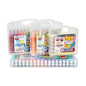 12 Kleuren Diverse Fijne Tip Wasbare Water Kleur Pen Set Pp Materiaal Met Duurzame Doos Vilt Tip Art Markers