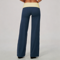 GH Leggings de yoga pour femme avec logo personnalisé, color block, taille haute, effet ventre plat, rehaussement des fesses, pour la course, la gym, le fitness et le yoga, coupe évasée