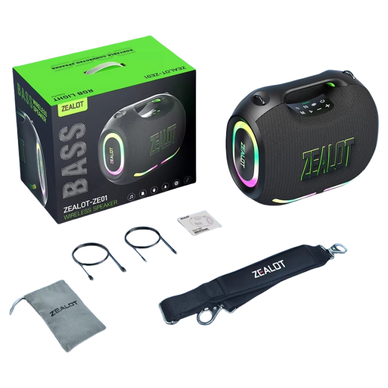 Zealot Ze01 120W Portable Speaker - Retro Wireless Bass Box