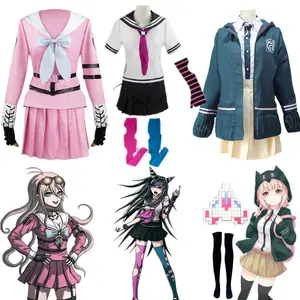 Grosir cosplay anime seragam nanami-Pakaian Cosplay Anime Danganronpa V3 Miu Iruma Nanami ChiaKi, Kostum Cosplay Ibu Mioda, Seragam Anak Perempuan Pakaian Halloween