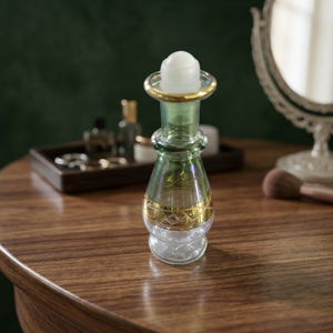 ZAHEREEN L108 Frasco de Perfume de Vidrio Soplado Egipcio Hecho a Mano, 10ml, con Rodillo, Tapa de Vidrio Opcional, Artículo de Colección Artístico, Regalo de Graduación - Product Image 2