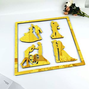 70cm <b>Acrylic</b> Spliced square <b>Frame</b> Mirror Decorative Wall Stickers DIY Multi-combination Wall Stickers - Product Image 5