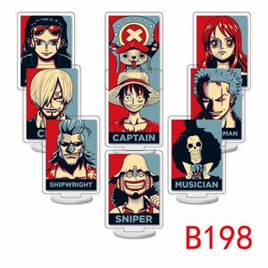 7 conceptions chaud nouveau en gros 9 pièce/ensemble 6cm Luffy acrylique personnalisé sable dessin animé <span class=keywords><strong>Zoro</strong></span> Nami Chopper épais acrylique support pour enfants cadeau - Product Image 5