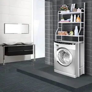 Rak Lantai Multifungsi untuk Kamar Mandi Toilet Mesin Pengering Laundry Rak Logam