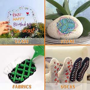 No tóxico y permanente 3D DIY tela arte pinturas 24 colores 30ML conjunto para <span class=keywords><strong>ropa</strong></span> lienzo camisetas Jeans bolsas - Product Image 3