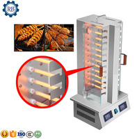 Machine à griller les kebabs en acier inoxydable, design à rotation électrique, pour la vente au détail et les magasins alimentaires, prix compétitif
