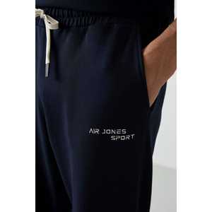 Conjunto Deportivo Azul Marino para Hombre, Algodón, Corte Holgado, Casual, Transpirable, Estilo Adulto, Simple - Product Image 2