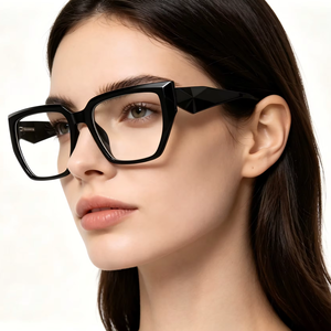 Gafas de Mujer UAN UAI, Monturas Irregulares de Alta Calidad con Frentes de TR y Patillas de CP, Gafas Transparentes de Color Caramelo al por Mayor - Product Image 1