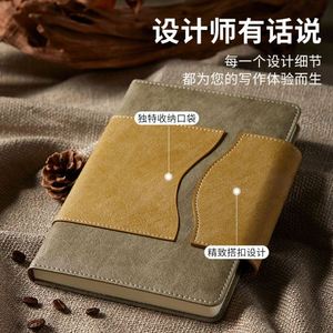 A5 PU Notebook Hardcover Luxury High Quality Business Cover Pocket Diary Enterprise Customized LOGO Business <b>Gifts</b> - Product Image 5