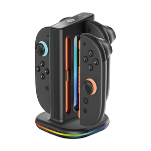 Station de charge portable <span class=keywords><strong>4</strong></span> en 1 RGB <span class=keywords><strong>Switch</strong></span> 2 Joncon pour Nitendo <span class=keywords><strong>Switch</strong></span> 2, support de charge rapide magnétique, accessoires de jeu - Product Image 2