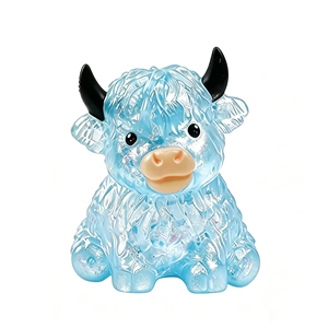 Jouet sensoriel anti-stress en forme de vache des Highlands scintillante, à rebond lent, pour le bout des doigts – Vente chaude - Product Image 6
