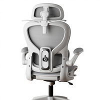 Chaise de jeu ergonomique en maille avec soutien lombaire et appui-tête, chaise d'ordinateur confortable pour la maison, chaise pivotante pour une utilisation sédentaire