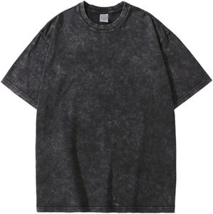 Camisetas de gran tamaño para hombre, camiseta Vintage, corte holgado, manga corta, ropa de calle informal, camisetas Unisex lavadas holgadas - Product Image 1