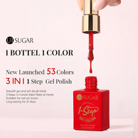 Pour vernis à ongles Gel UV 3-en-1 Base et couche de finition LED/UV Cure non toxique longue durée bouteille de 15ml pour Nail Art logo personnalisé