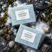 Savon exfoliant artisanal aux algues 100g, au sel marin, nettoyage en profondeur, sensation rafraîchissante, OEM ODM