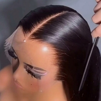 Perruque sans colle 13x6 pré-coupée en dentelle HD, perruque frontale complète en cheveux vierges bruts, ondulations profondes/ondulées, perruque frontale en dentelle HD 13x4 en cheveux humains.