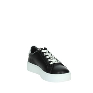 Scarpe da uomo con Top alto GS0006L da passeggio di tendenza bianche/nere con motivo solido e fodera in rete per la primavera - Product Image 5