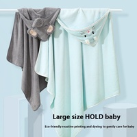 Couverture d'emmaillotage d'hiver en coton pour bébé 0-3 mois Impression d'animaux neutres Literie de bonne qualité pour bébés