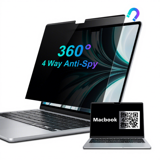 2026 New 4 Way Magnetic Privacy Screen Protector for MacBook Air 13 15 M5 2026, MacBook Neo 13 Anti Glare Laptop Privacy Filter