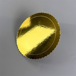 Plateau à gâteau rond SunShine Gold, carton ondulé rigide, jetable, 4, 6, 8, 10, 12 pouces, plateau à gâteau doré - Product Image 5