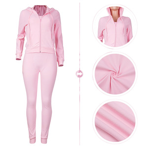 Nuovo Set Invernale da <span class=keywords><strong>Donna</strong></span> in 3 Pezzi, Taglia Grande, in Pile Doppio Strato 100% Poliestere, Felpa con Cappuccio e Pantaloni - Product Image 4
