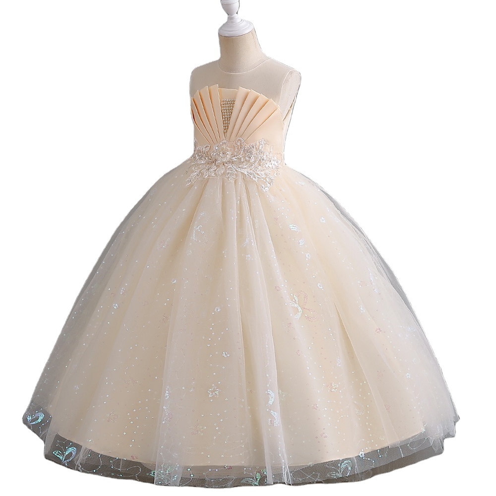 Kid Wedding Dresses for Girls Elegant Flower Princess Long Gown Baby Girl  Christmas Dress Vestidos Infantil Size 6 12 14 Years| Alibaba.com
