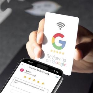Carte d'examen Google sans contact NFC Appuyez sur la carte d'examen Google Apportez instantanément aux clients la carte de visite des médias sociaux - Product Image 3