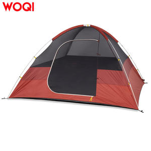 Carpa de Camping Ligera para Exteriores Woqi, para 4-5 Personas, Doble Capa, Montaje Rápido, Impermeable, 274x213x150 cm, Color Rojo Ladrillo - Product Image 3