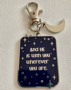 Nuovo Portachiavi in Lega di Zinco 2026, Smalto Duro, Sole e Luna, Portachiavi Islamico con Versetto del Corano, Regalo Musulmano - Product Image 6