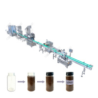 LWT Ligne de remplissage de poudre à double tête à grande vitesse Lavage automatique des bouteilles Scellage et étiquetage magnétiques pour diverses poudres