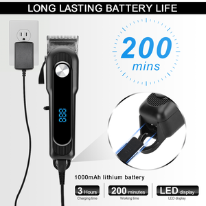 المهنية اللاسلكي الحلاق الانتهازي الصانع الشعر آلة قطع مصباح ليد بوحدة USB قابل لإعادة الشحن الرجال الكهربائية مشابك شعر - Product Image 6
