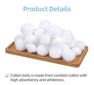 Bolas de Algodón Premium Altamente Absorbentes <span class=keywords><strong>para</strong></span> <span class=keywords><strong>Aplicar</strong></span> Antiséptico y Remover Esmalte de <span class=keywords><strong>Uñas</strong></span>, Estériles, Desechables, Textura Suave - Product Image 1