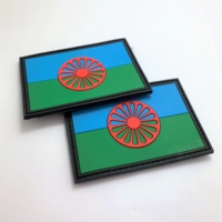 Écusson en PVC souple personnalisé avec drapeau de la Grèce, patchs en PVC souple, écussons de drapeaux de différents pays pour chapeaux, sacs à dos, vêtements