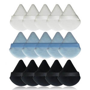 Mini 12 pièces haute qualité velours Triangle cosmétique coton maquillage fond de teint poudre bouffée visage Triangle pour poudre libre maquillage - Product Image 2