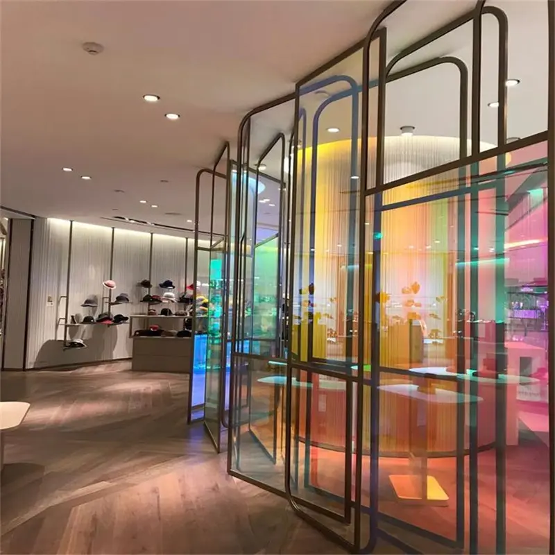 Gradiente de color arte iridiscente dicroico de vidrio de revestimiento uv para vidrio