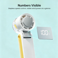 Ventilateur portable électrique compact et durable, sans pales, pliable, avec batterie longue durée 4000 mAh, idéal pour la maison et l'hôtel
