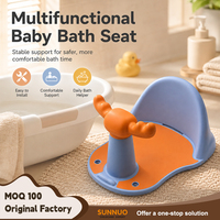 Siège de bain multifonctionnel SUNNUO pour bébé, antidérapant, avec ventouses, chaise de soutien pour le bain, siège de bain sécurisé pour nourrisson, pour baignoire de tout-petit