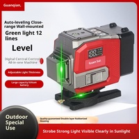 [Pour utilisation en extérieur] Instrument de nivellement laser à lumière verte 12 lignes, modèle 2303, pour le nivellement automatique des murs et des sols