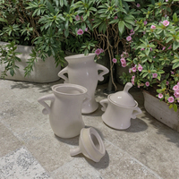 Pot de luxe vintage en céramique émaillée en forme de citrouille, design floral unique pour jardin, support de table extérieur pour plantes d'intérieur