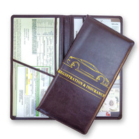 Fermeture magnétique personnalisée en cuir PU pour documents d'immatriculation de véhicule dossier de paperasse automatique pochettes de voiture titulaire d'assurance