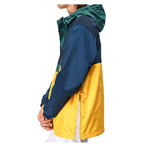 Mens <span class=keywords><strong>Anorak</strong></span> Color bloqueado en blanco personalizado cazadora con bolsillo de almacenamiento - Product Image 3